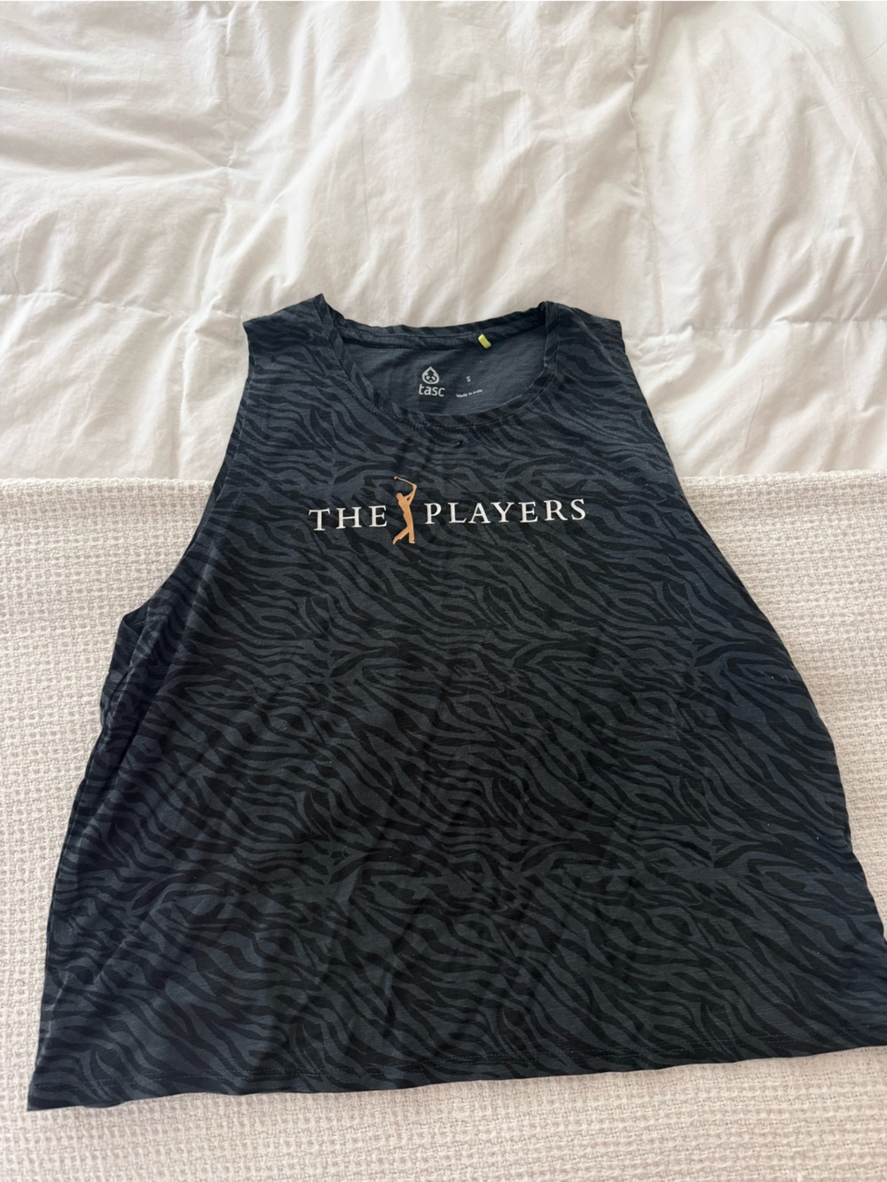 The Players Black Zebra Print Tee